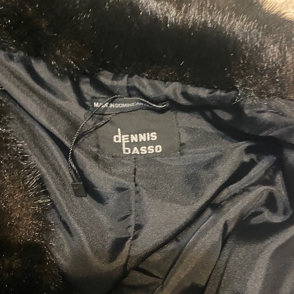 Dennis Basso Black Cape with Faux Fur Trim - Picture 5 of 7